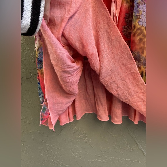 Y2K Dream Dress Short Mini Asymmetrical Handkerchief Silk Paris Hilton Layered L - Picture 3 of 16